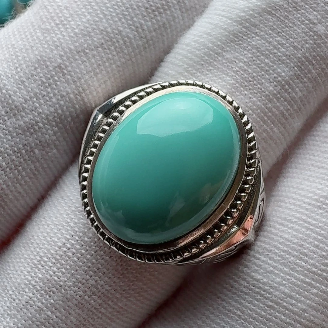 绿松石珠宝奇石银S925镶嵌