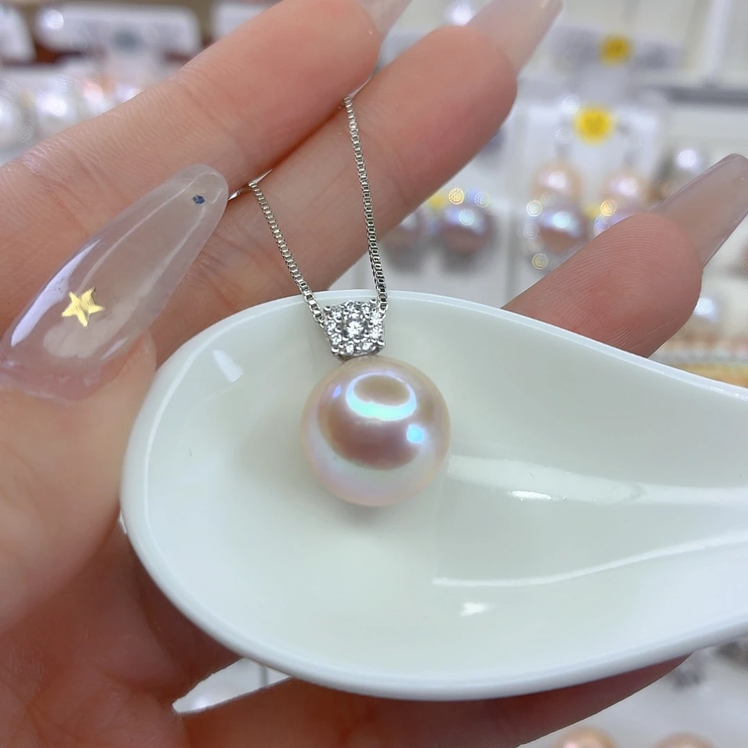淡水珍珠颈饰银S925镶嵌