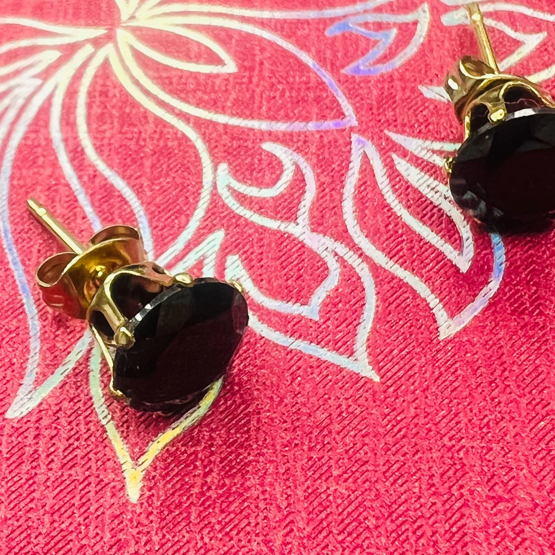 合金锆石耳饰 不掉色不氧化耳耳钉黑色