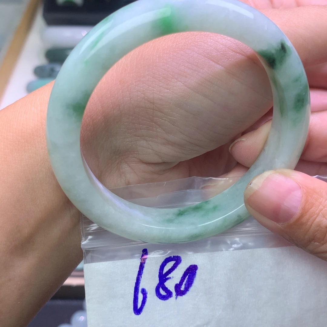 未镶嵌定制翡翠手镯55.7