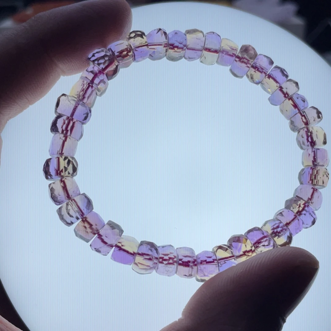 未镶嵌水晶手串紫黄晶钻切