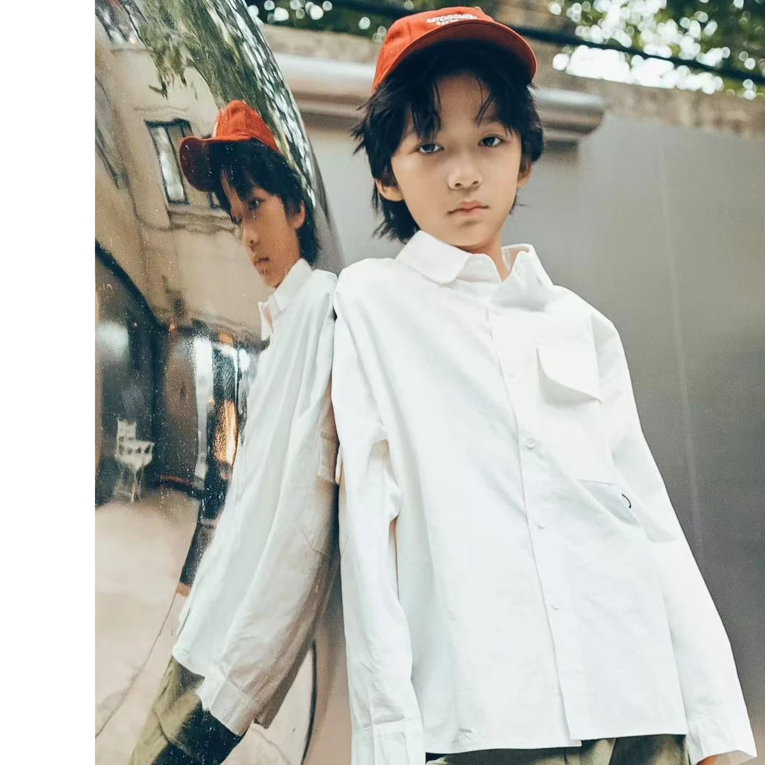 有厚度 儿童斜纹纯棉衬衣