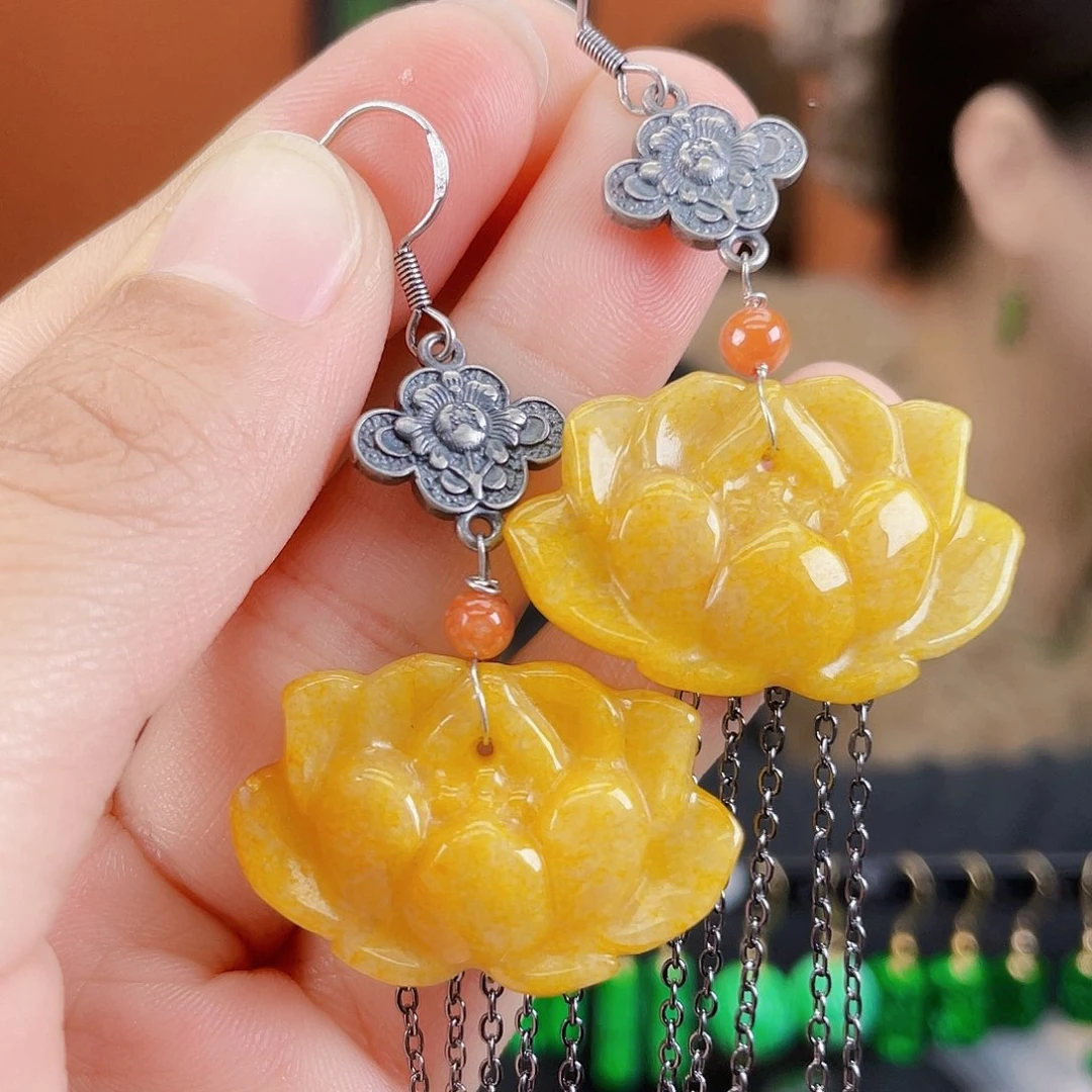 翡翠未镶嵌耳饰饰品