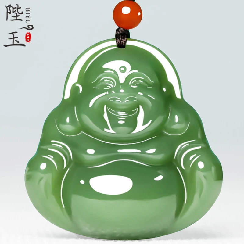 陛玉和田玉吊坠佛公吊坠附证书 多样性发一