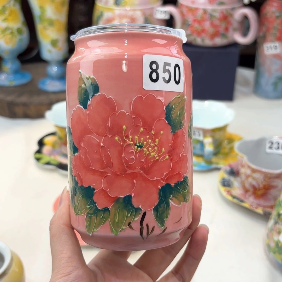 景德镇手绘高温釉下彩陶瓷茶具