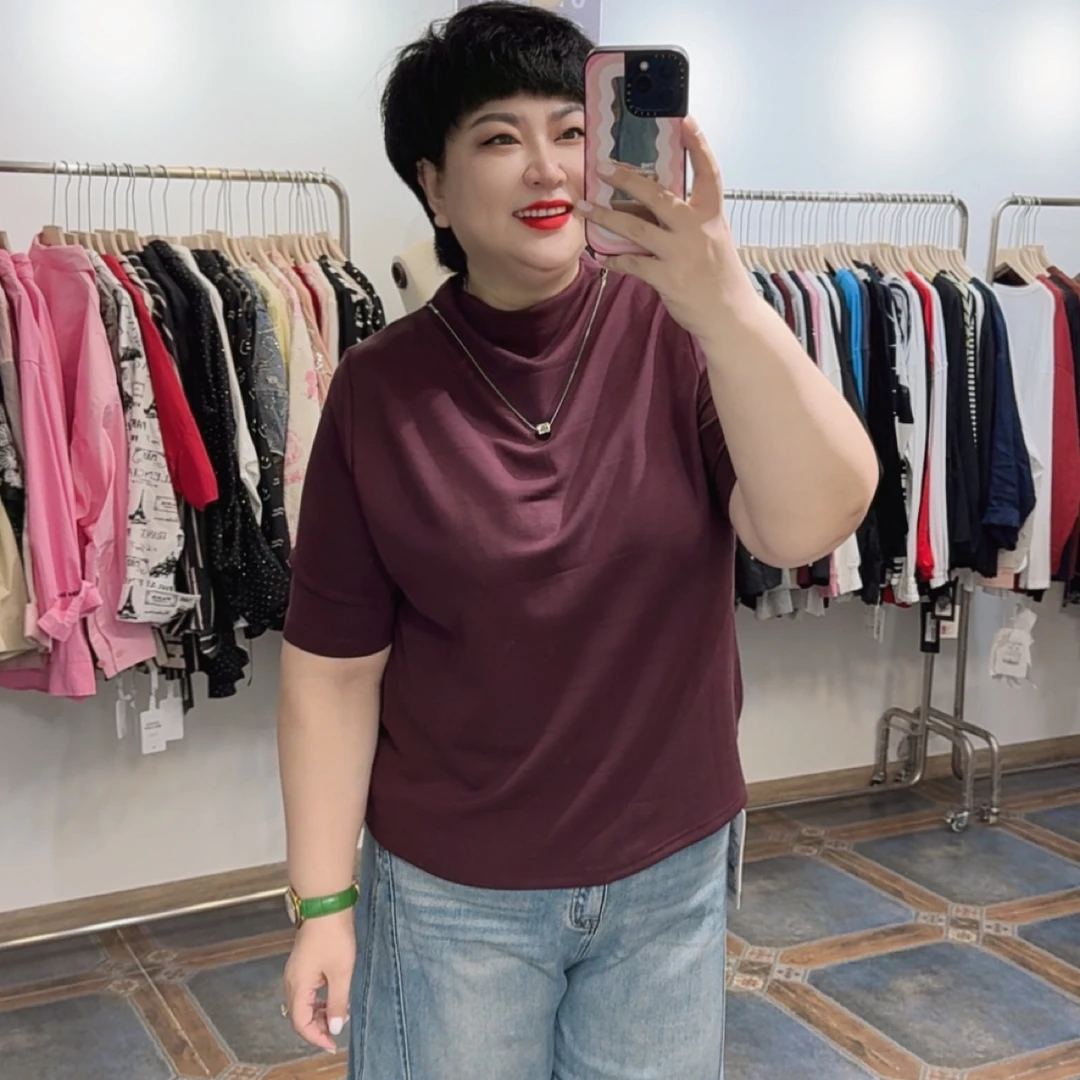 5185秋季新款四色项链款半袖打底衫/TB