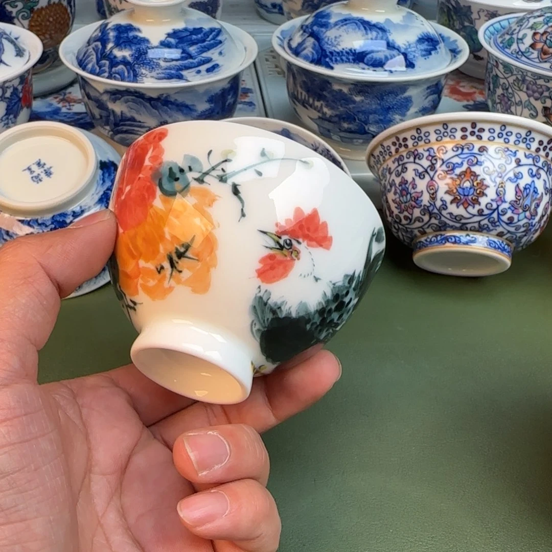 纯手工纯手绘茶具石头213