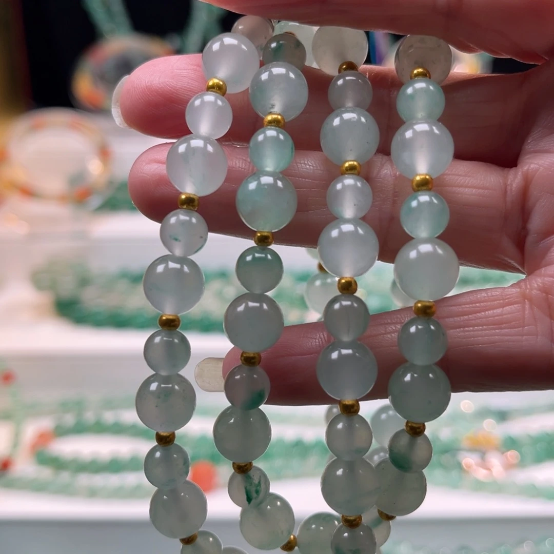 石英质玉合金项链葫芦项链