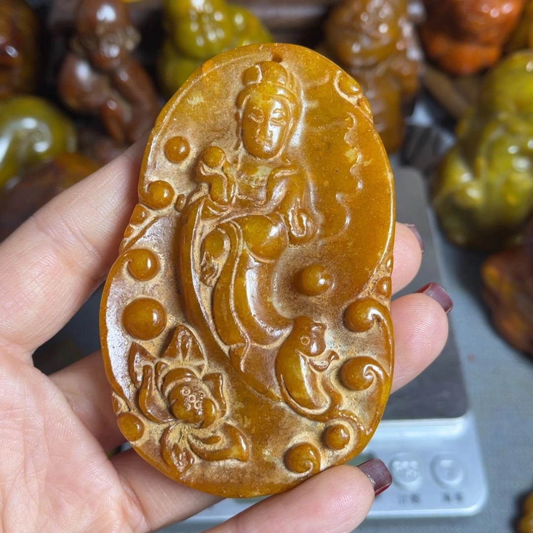 蛇纹石玉合金颈饰