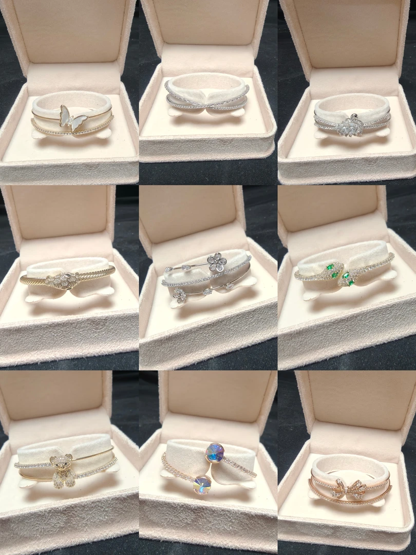 合金锆石手链 送礼必备送女友送闺蜜送妈妈手镯手链圈口可调节