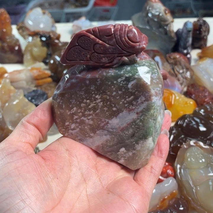 玛瑙/玉髓合金吊坠(不含链)