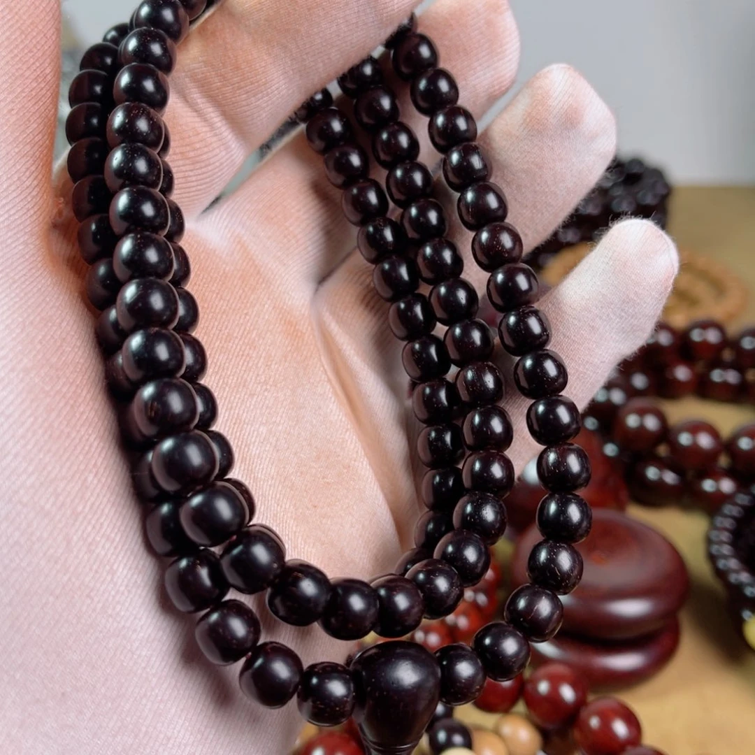 小叶紫檀手串/手链7.5/8老型高油密多星树头老料