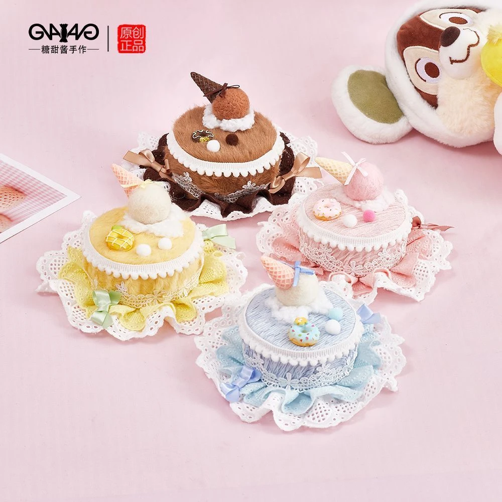 原创手作Lolita元素甜品蛋糕发饰巧克力发夹洛丽塔甜点礼帽头饰