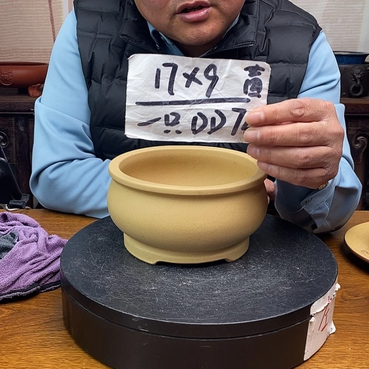 紫砂花盆货号一只DD74