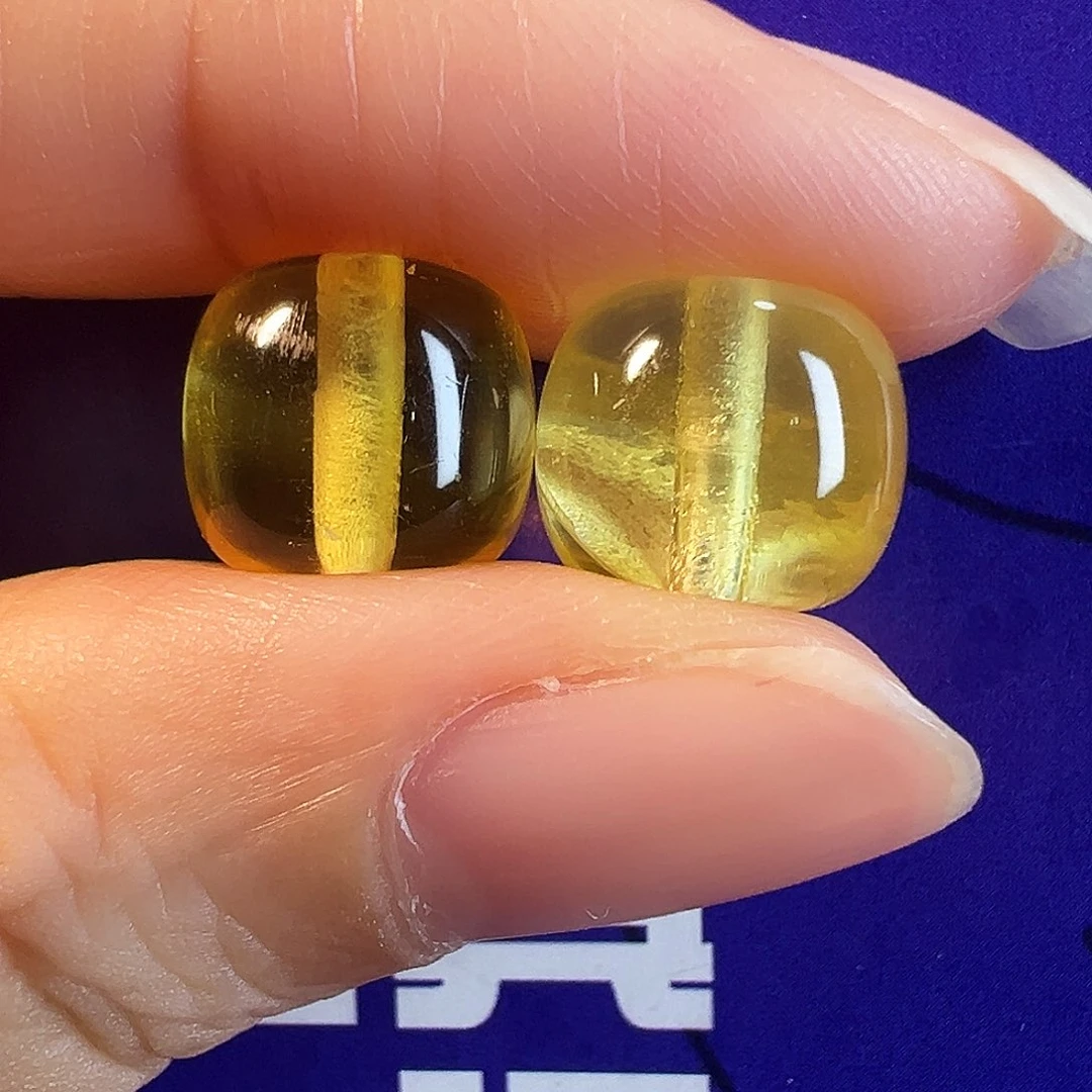 蜜蜡未镶嵌颈饰10mm两颗老型单珠