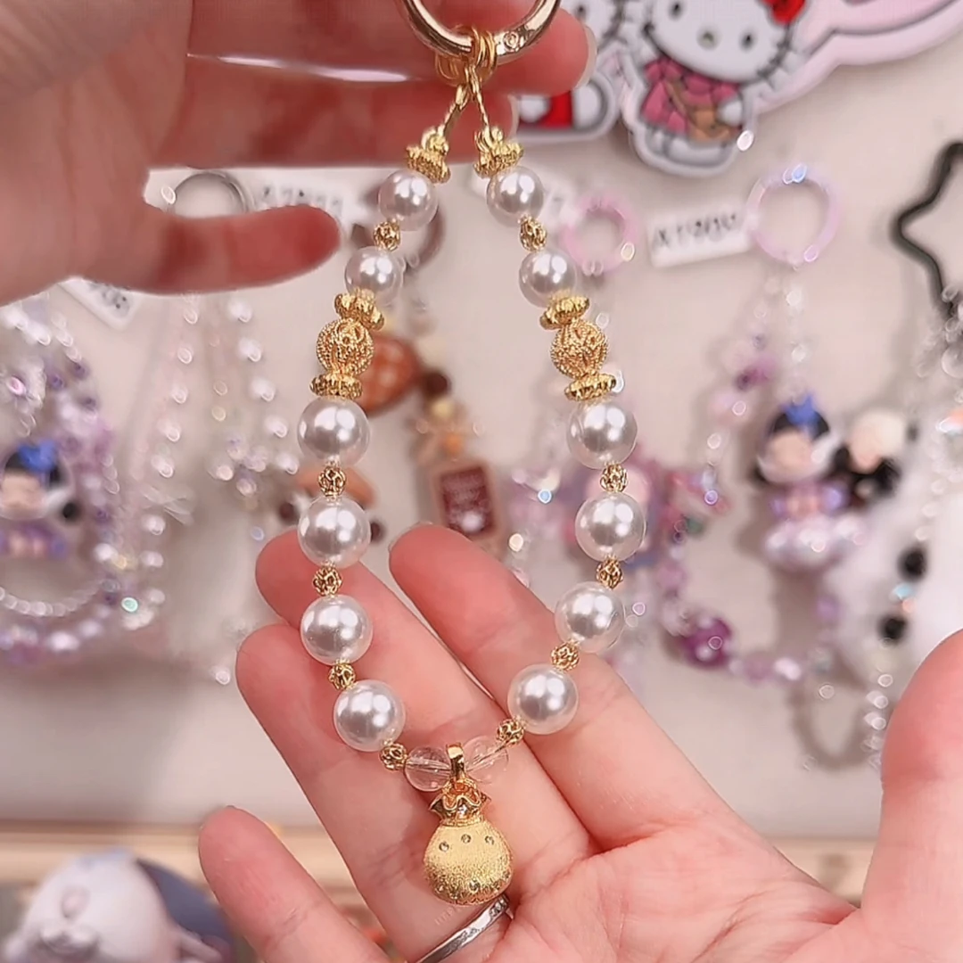 高级精致手机链ins风女手腕款挂件手工饰品手机绳防丢
