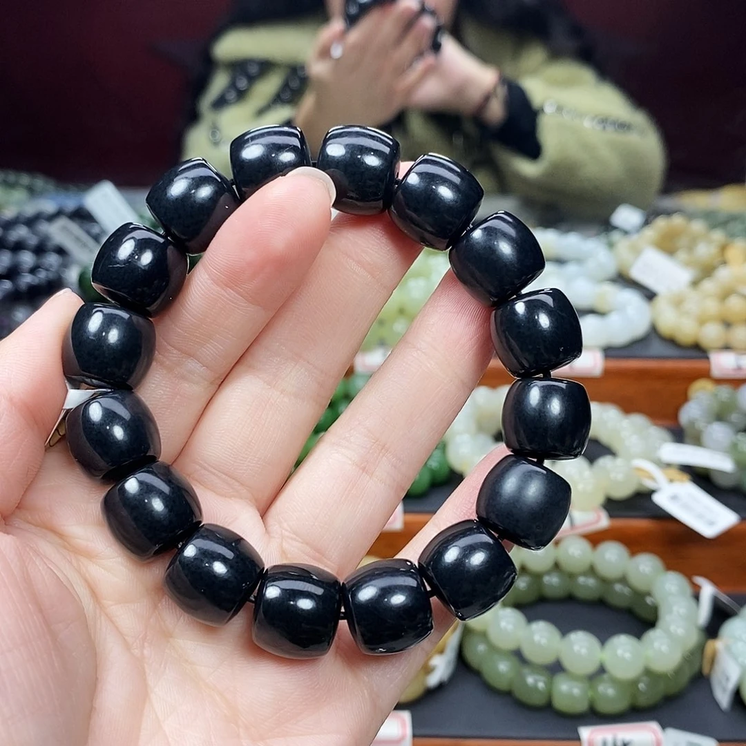 和田玉手链未镶嵌源**茈