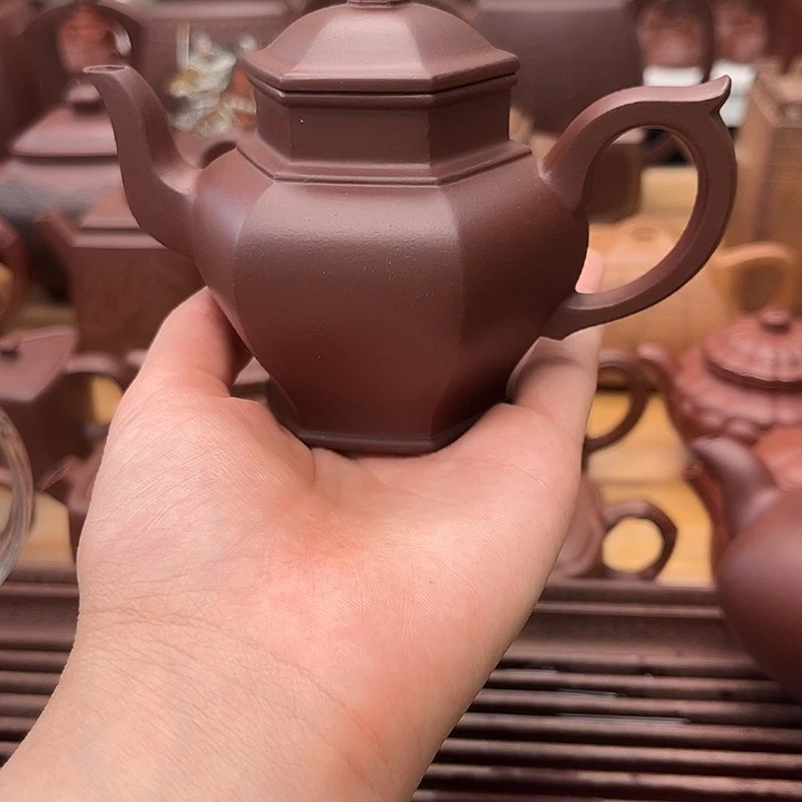 茶壶紫砂六方笑樱180cc
