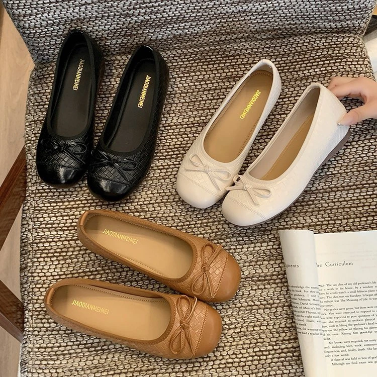 【妮妮专属】2025夏季内增高蝴蝶结浅口休闲鞋百搭单鞋软底舒适60-3