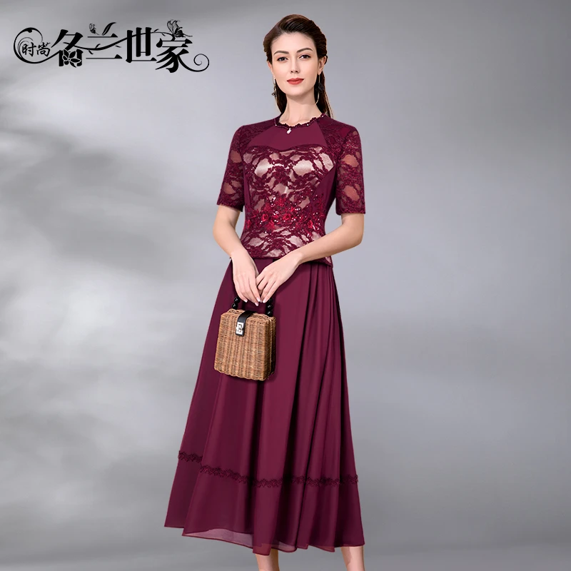 『瑰梦』名兰世家婚礼妈妈礼服喜婆婆婚宴装蕾丝连衣裙子高端原创