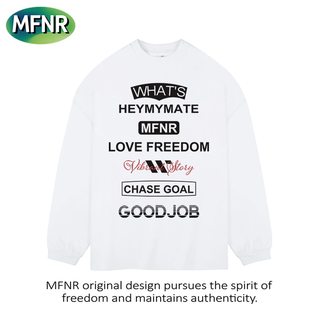 美式街头oversize重磅纯棉长袖T恤情侣休闲百搭小众复古秋款上衣