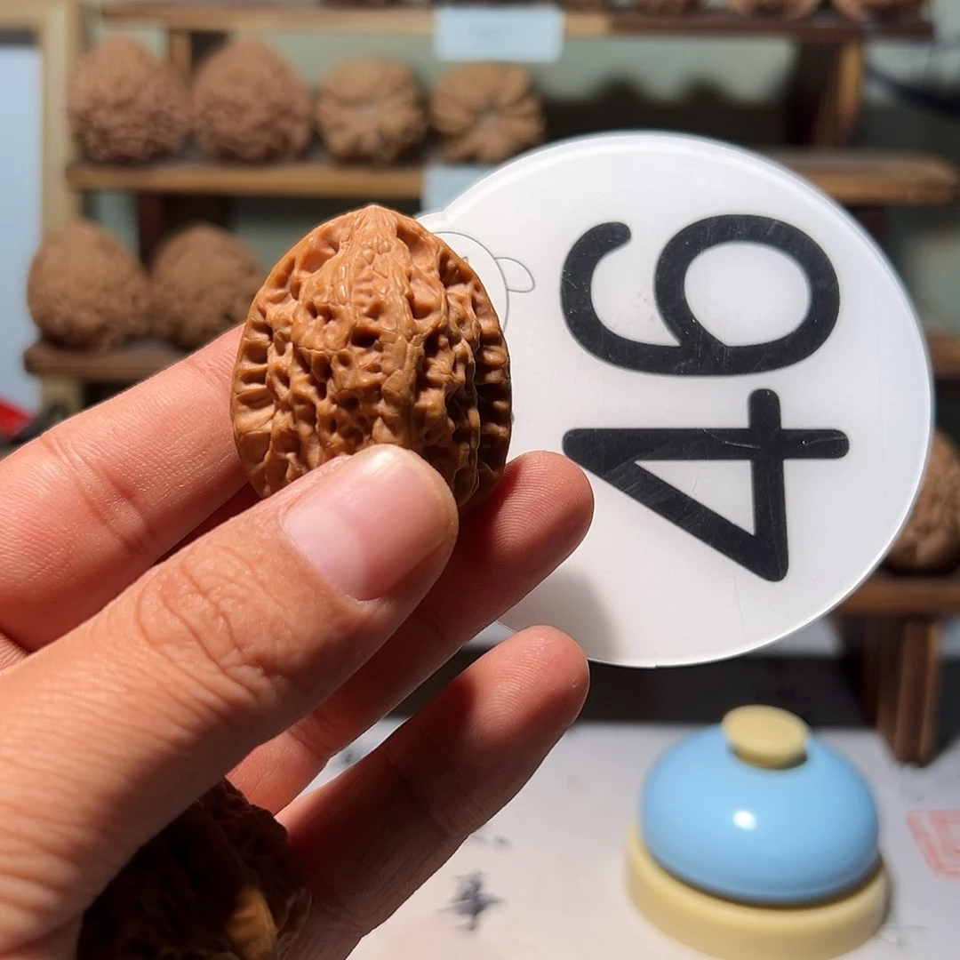 茶*文玩核桃，绿色46号