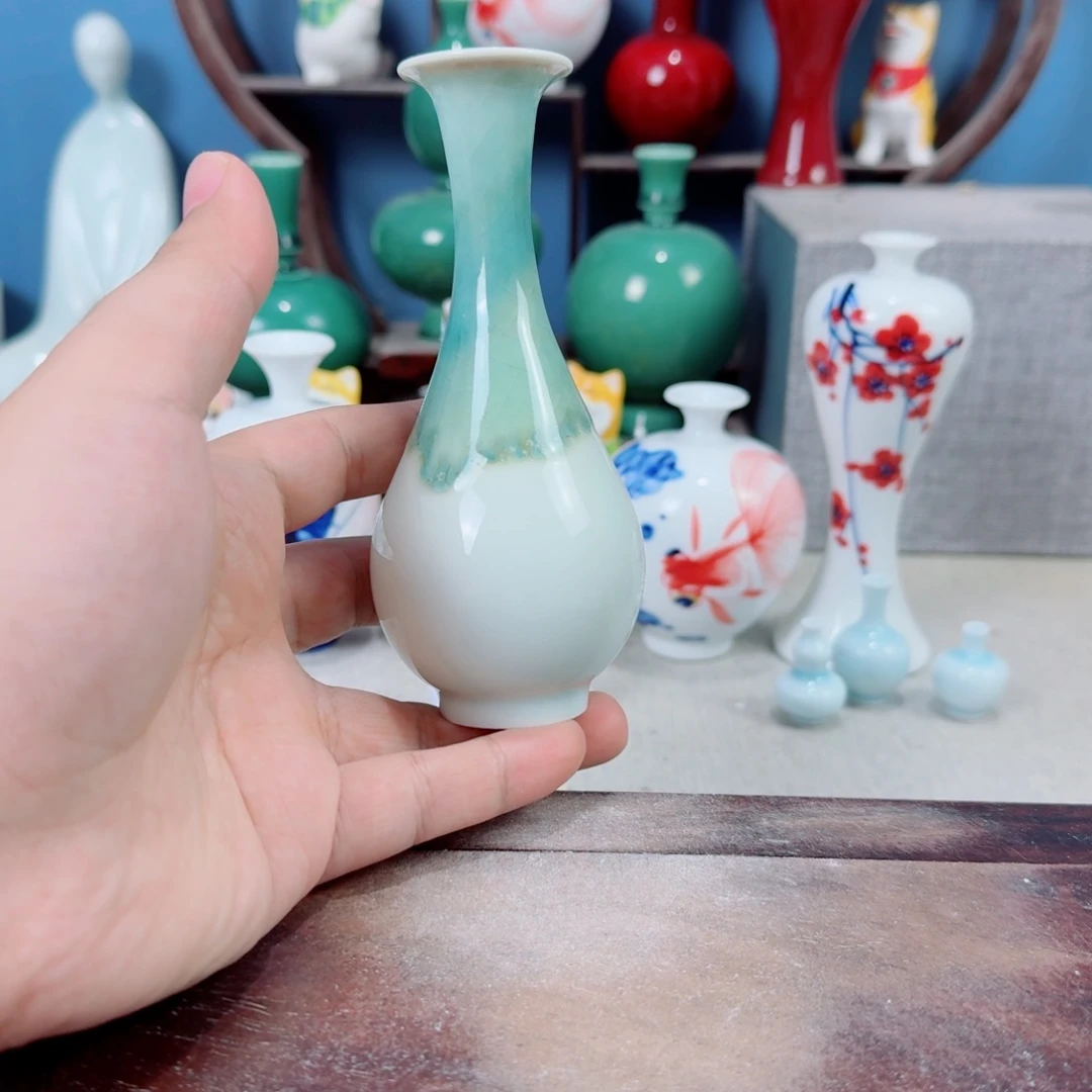 陶瓷手工小花器摆件