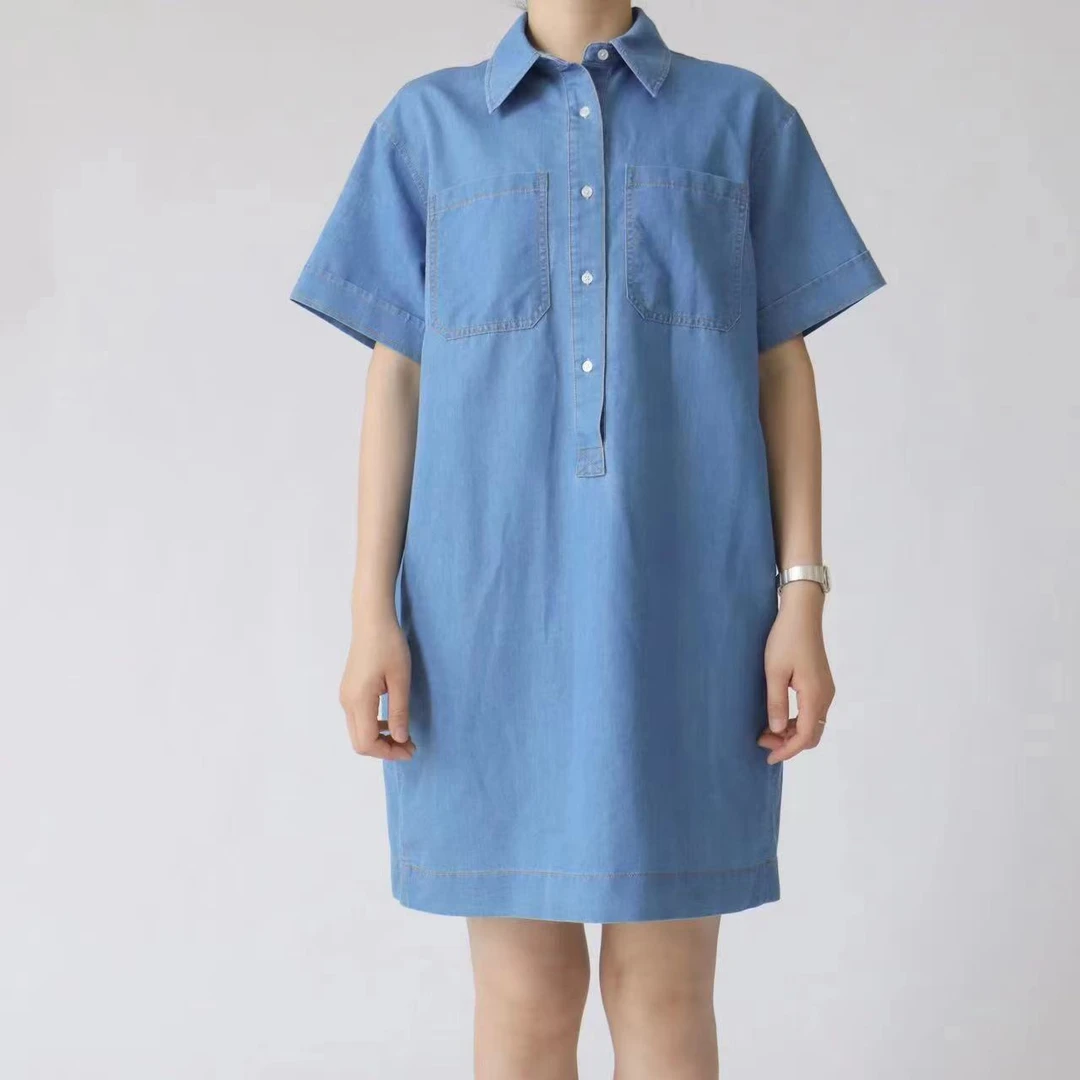 时尚百搭休闲牛仔连衣裙1054