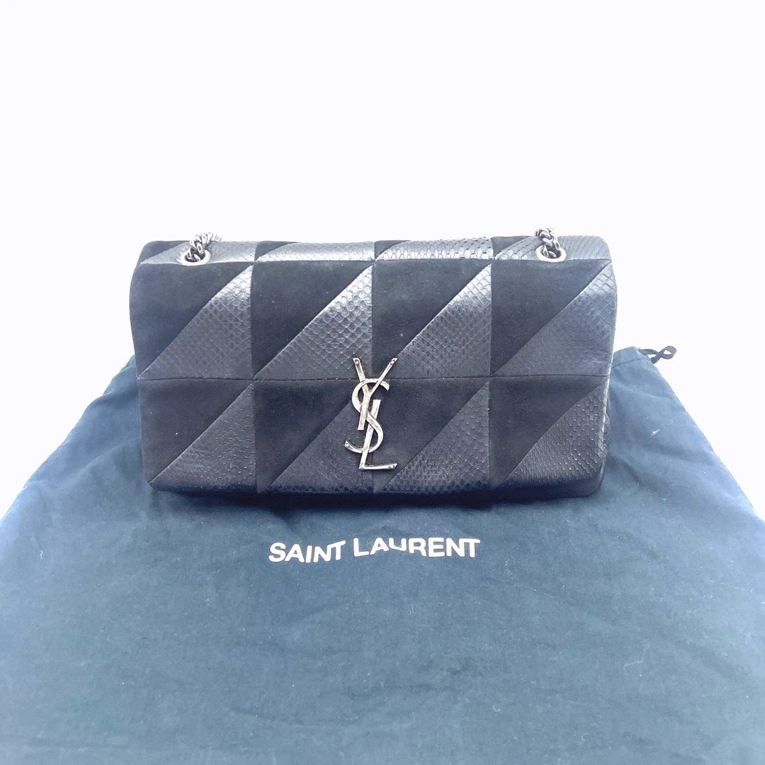 95新 YSL/圣罗兰 Jamie金标Logo链条斜挎单肩包中号