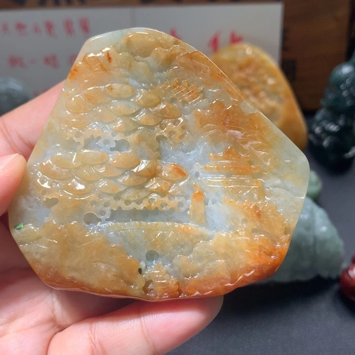 翡翠未镶嵌颈饰保真天然A货翡翠