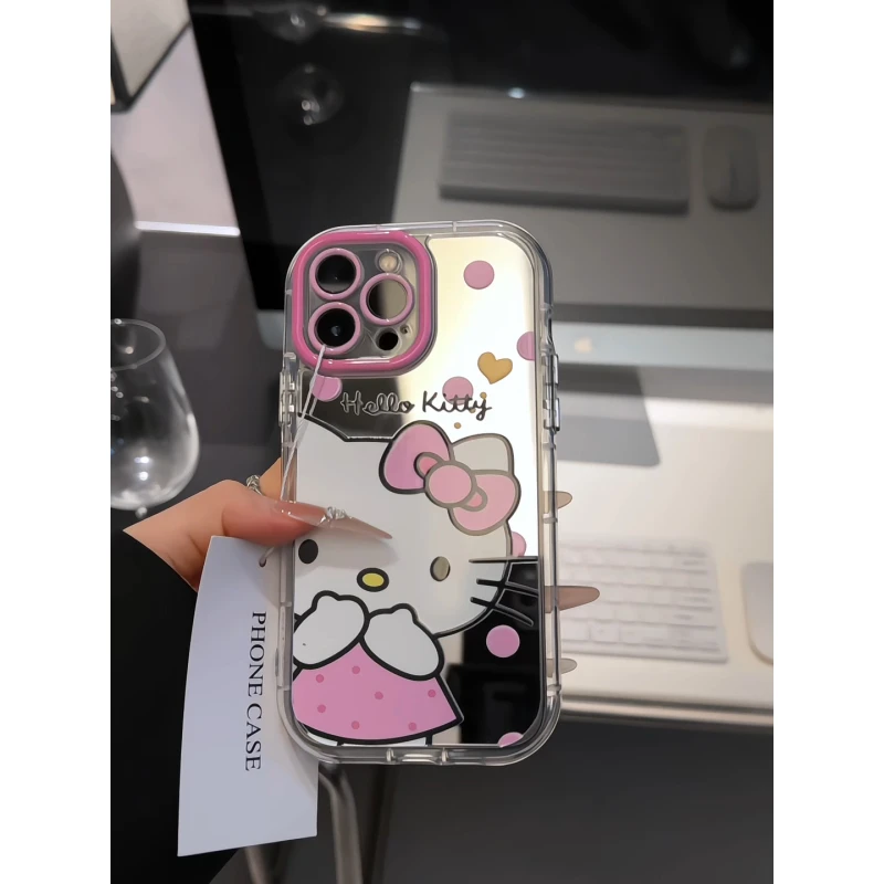 圆点kt适用苹果17pro手机壳16pm镜面oppo华为p80奶油oppo简约小米