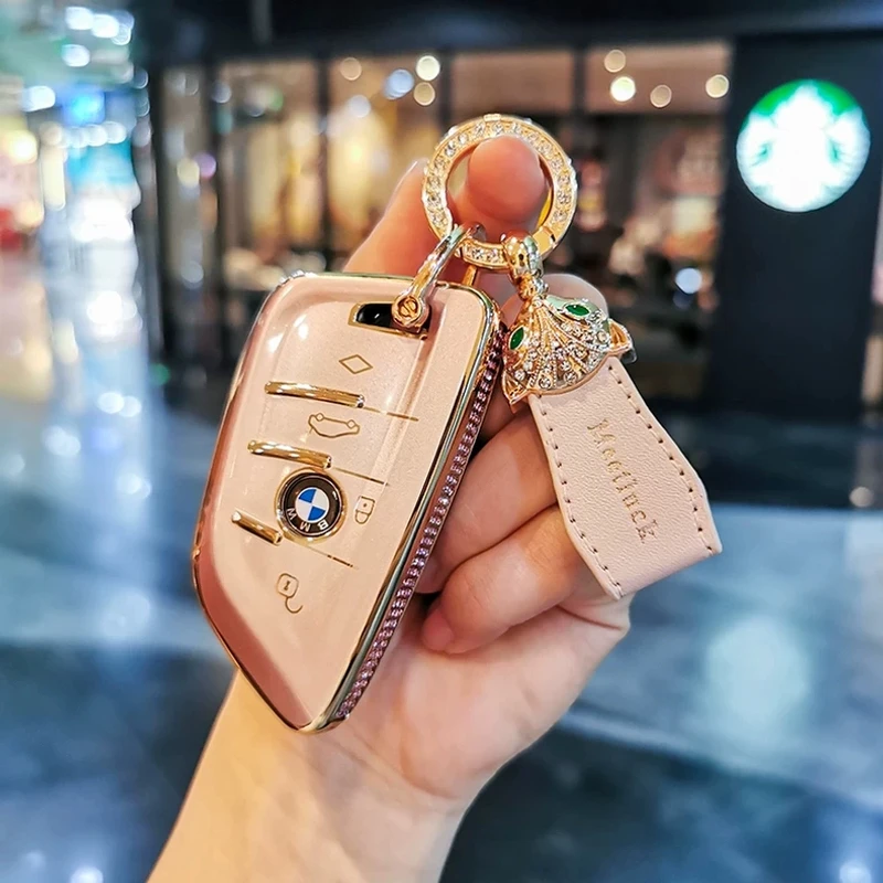 适用宝马X3钥匙套X5X1三系I3五系6系7系530刀锋X2X4X6X7壳1系包扣