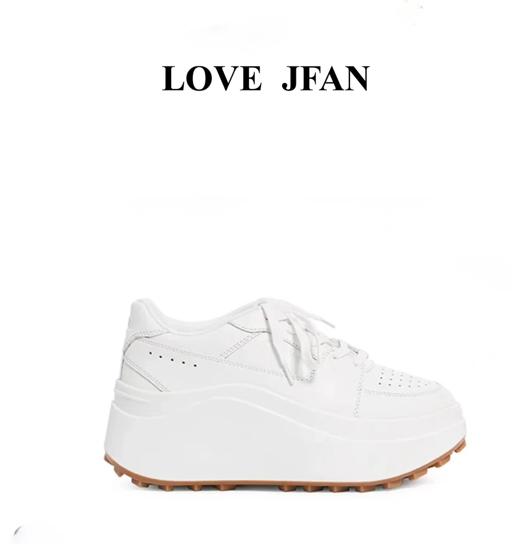 LOVEJFAN25早秋新款厚底松糕休闲系带板鞋