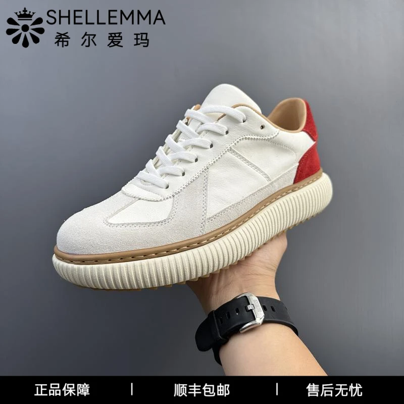 希尔爱玛纯牛皮鞋子男款休闲鞋秋冬新款板鞋厚底鞋子男款板鞋男款