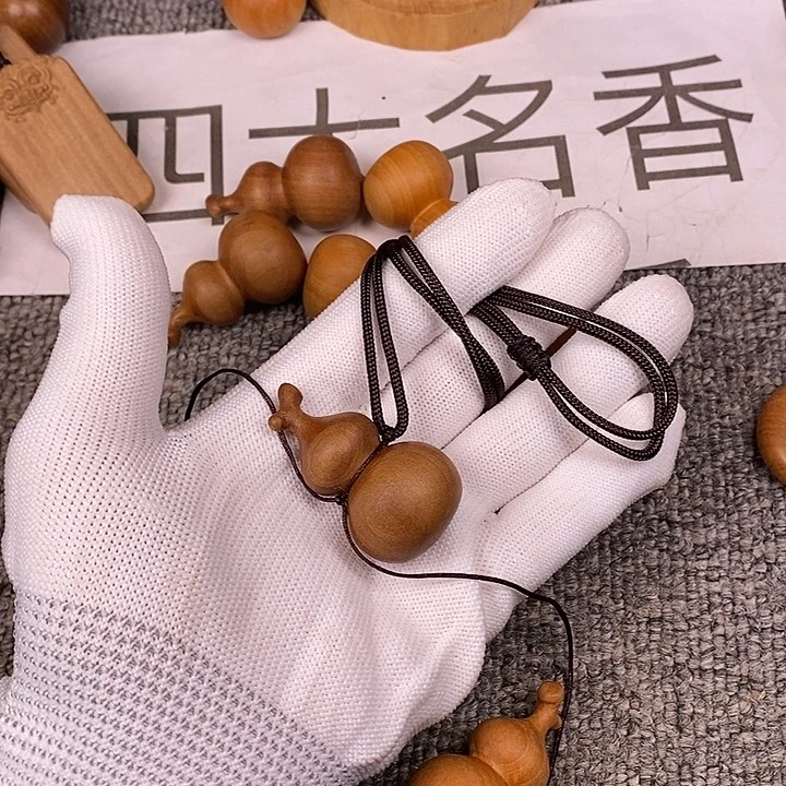 檀香木无事牌老山檀香葫芦吊坠