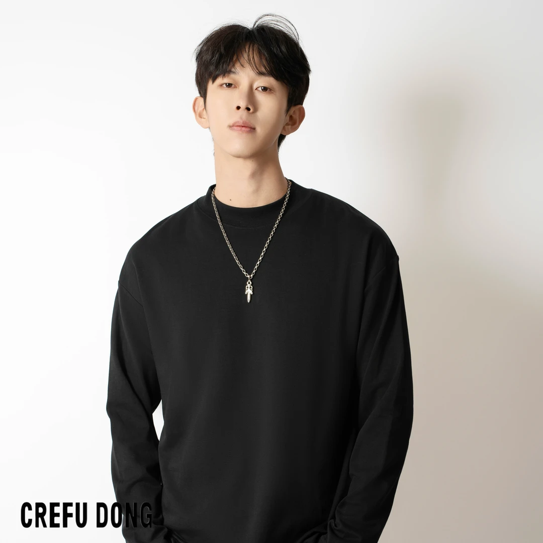 CREFU DONG龙骨基础款265克宽松舒适柔软高级情侣打底长袖CDT2402