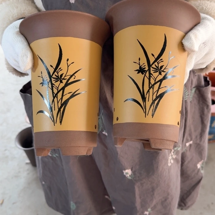 紫砂紫砂花盆15*20