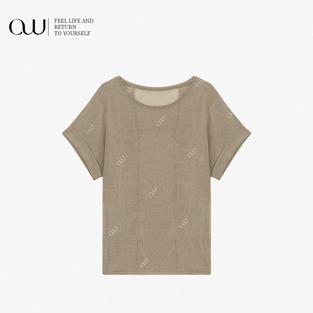 【老白不白】夏季宽松轻职风不褪色宽松型时尚T恤短袖OW252ZZ005C