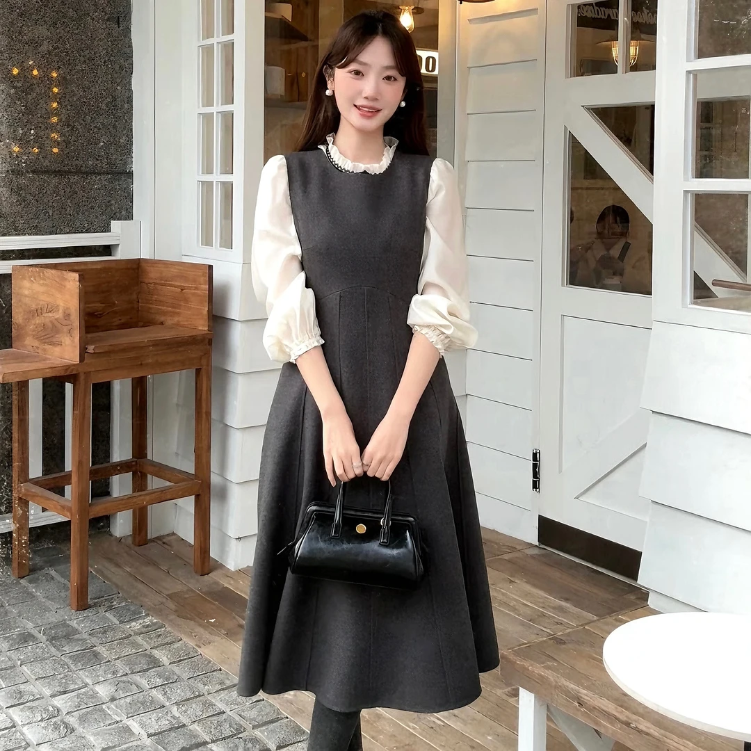 3姐【慢调都市 分割立裁收腰背心裙】   S31476F2