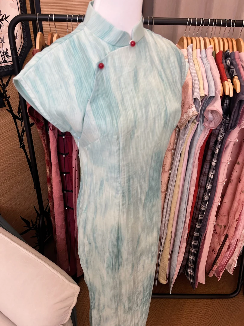 蘑菇旗袍 《玫花露》夏款设计师新款国风新中式旗袍