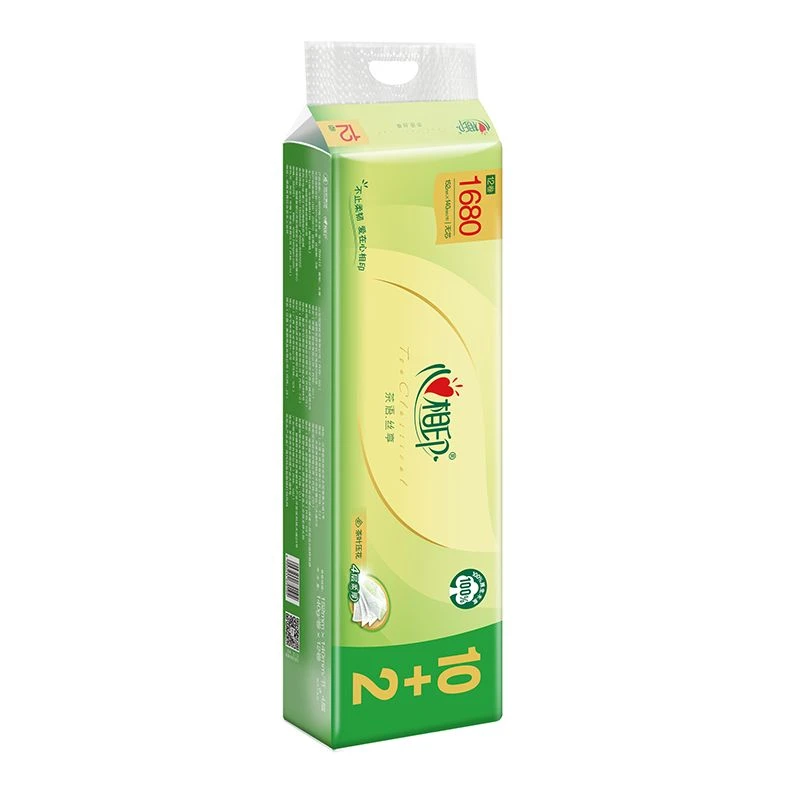 心相印茶语丝享四层无芯中卷卫生纸140g*12