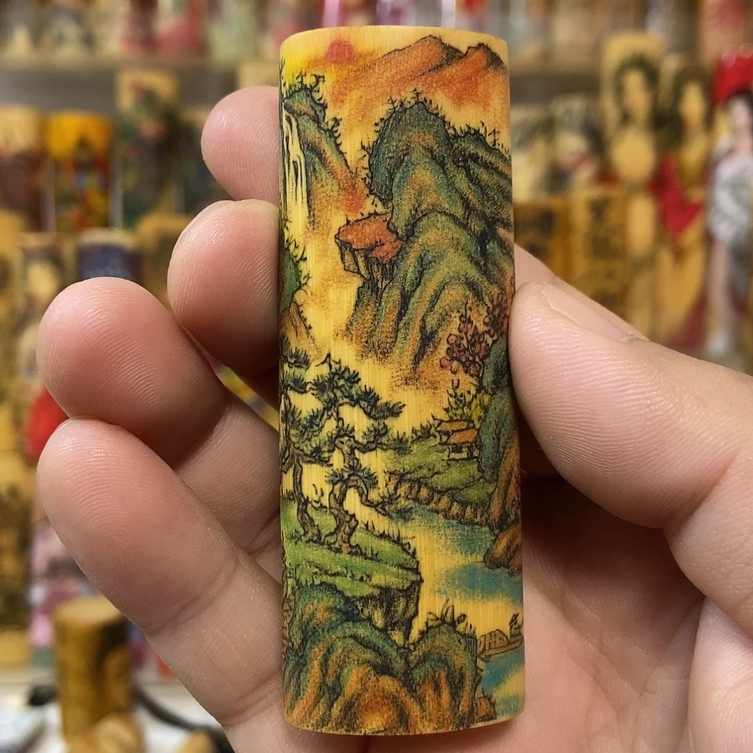 竹云海作品针刺山水