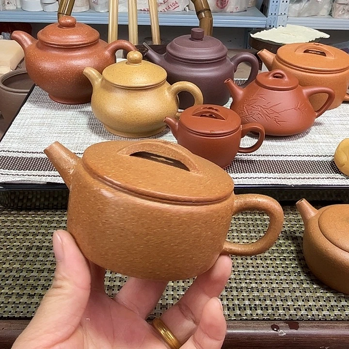 黄***子紫砂茶壶汉瓦150毫升