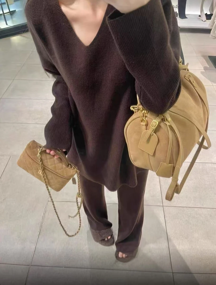 极简风法式慵懒风休闲风时尚套装老钱风INS风