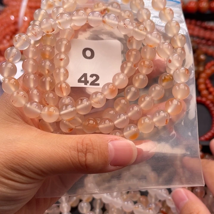 南红玛瑙未镶嵌多样性发货默认微瑕8mm
