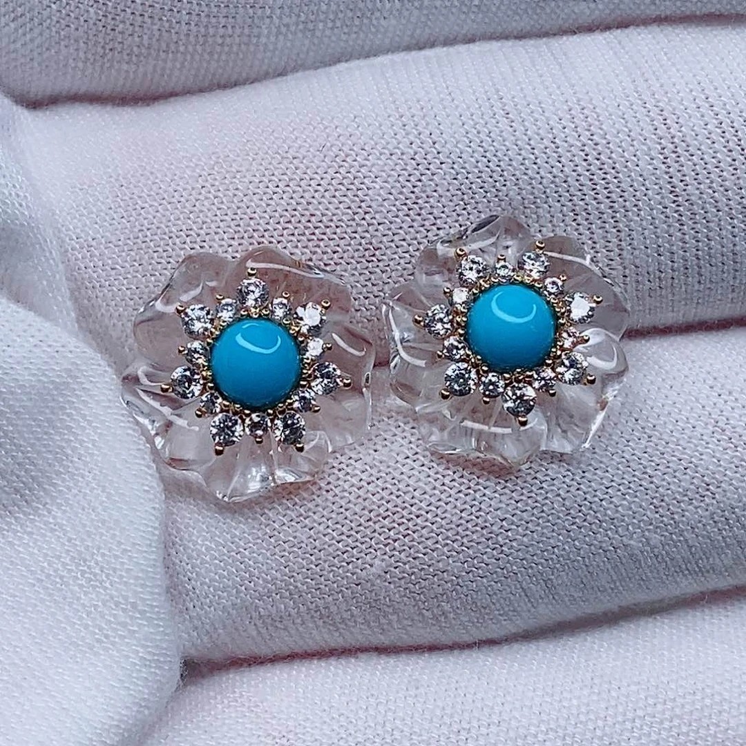 绿松石耳饰未镶嵌