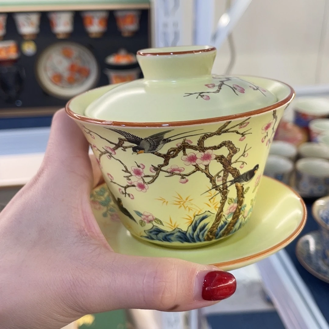 陶景德陶瓷盖碗茶具