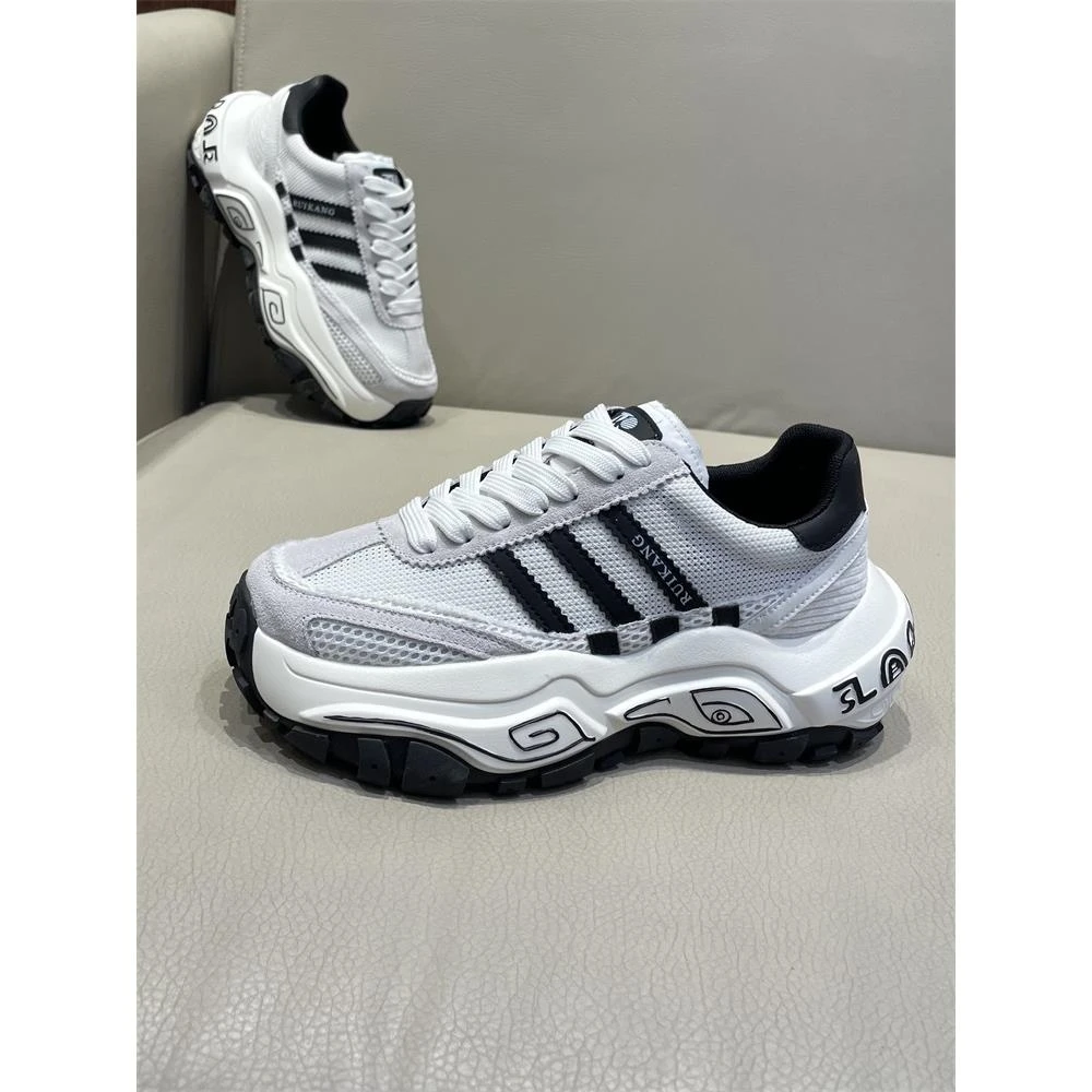 欧洲站厚底老爹鞋男2025夏季新款网面透气舒适软底时尚休闲运动鞋