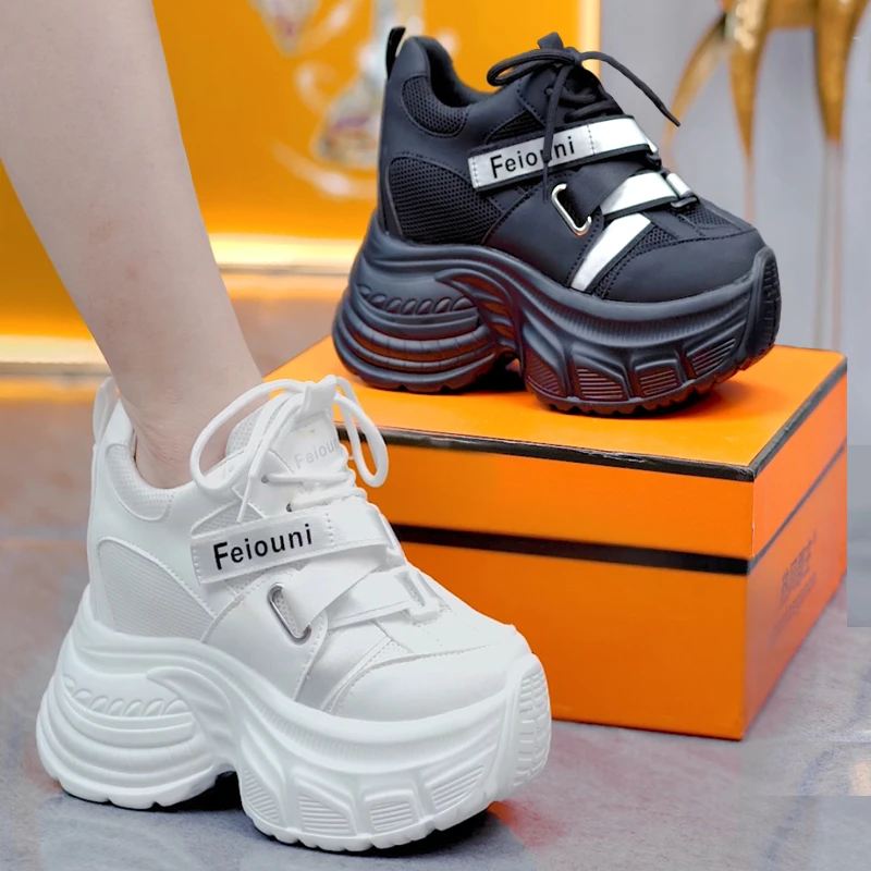 9cm小个子透气厚底老爹鞋女2025秋季新款轻便百搭增高休闲运动鞋