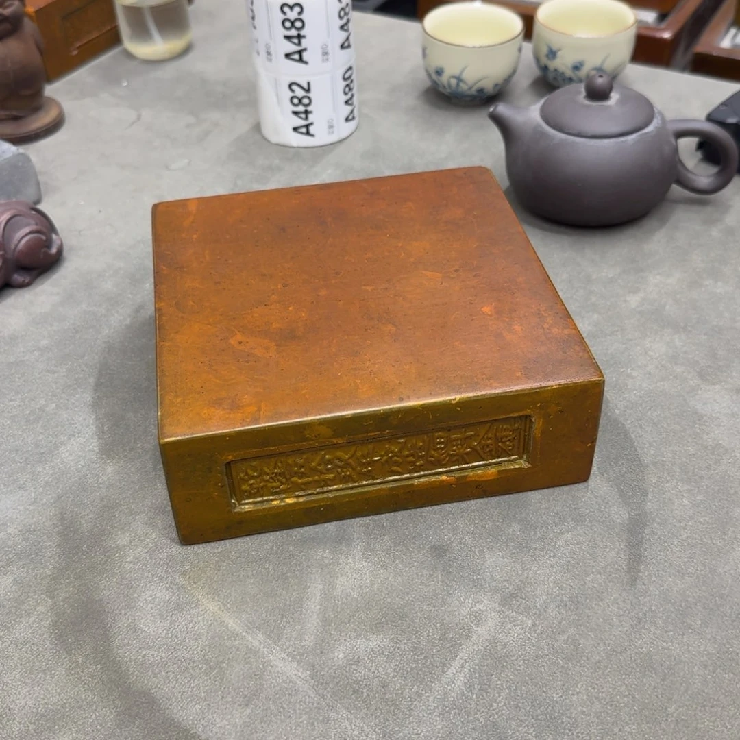 砖雕15x15 老料金砖 古铜色 福利